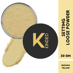 Buy KINDED Setting Loose Powder with Puff HD Translucent Finishing Powder (30 gm, Matte Banana Yellow) - Purplle