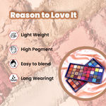 Buy Mattlook 36 Colours Catch the Eyeshadow Palette, Flawless Shades, Waterproof Durable Highly Pigmented Eye Makeup Set Gift for Women, Multicolour- 02 (20.5g) - Purplle