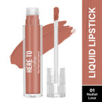 Buy Swiss Beauty Select Here To Stay Liquid Matte Lipstick with Kiss-Proof Formula | Infused with Vitamin E | Non-Transfer , Smudgeproof | 12-18 Hrs Stay 01 Nudist Love 3 ml - Purplle