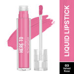 Buy Swiss Beauty Select Here To Stay Liquid Matte Lipstick with Kiss-Proof Formula | Infused with Vitamin E | Non-Transfer , Smudgeproof | 12-18 Hrs Stay 03 Velvet Rose 3 ml - Purplle