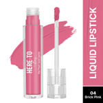 Buy Swiss Beauty Select Here To Stay Liquid Matte Lipstick with Kiss-Proof Formula | Infused with Vitamin E | Non-Transfer , Smudgeproof | 12-18 Hrs Stay 04 Brick Pink 3 ml - Purplle