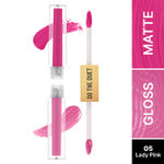 Buy Swiss Beauty Select Do The Duet Lipstick | Matte Liquid Lipstick + Tinted Gloss | Infused with Vitamin E and Jojoba Oil |5 Lady Pink 3 ml - Purplle