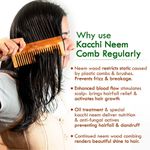 Buy Nat Habit Kacchi Neem Wooden Shampoo Comb For Detangling - Soaked In 17 Herbs & Oils -(L) () - L - Purplle