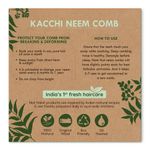 Buy Nat Habit Kacchi Neem Fine Tooth Wooden Comb For Daily Styling Soaked In 17 Herbs & Oils () - L - Purplle