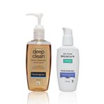 Buy Neutrogena Oil free Skin Combo (Oil Free Moisturizer 115 ml + Cleanser 200 ml) - Purplle
