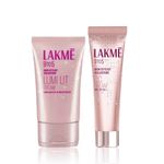 Buy Lakme Lumi Cream - Face cream with Moisturizer + Highlighter, enriched with Niacinamide & Hyaluronic Acid - Dewy Rose, 30 gm + 9 to 5 Complexion Care Face Cream, Beige 30 gm - Purplle