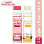 Buy WishCare Ceramide Lip Balm Combo with SPF50 PA+++ - Kojic Acid & Niacinamide - For Lip Lightening 5 gm each(pack of 2) - Purplle