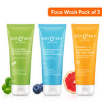 Buy Dot & Key Best Selling Face Wash Trio - CICA Face Wash 100 ml, Vitamin C Face Wash 100 ml & Barrier Repair Face Wash 100 ml - Purplle
