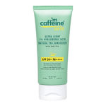 Buy mCaffeine Sun Fix Ultra Light 1% Hyaluronic Acid Matcha Tea Sunscreen SPF 50+ & PA++++ UV & Blue Light Protection, No White Cast, Soothes Acne - 50ml - Purplle