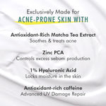 Buy mCaffeine Sun Fix Ultra Light 1% Hyaluronic Acid Matcha Tea Sunscreen SPF 50+ & PA++++ UV & Blue Light Protection, No White Cast, Soothes Acne - 50ml - Purplle