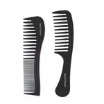 Buy Majestique Professional Wide Comb, Tail Comb, Dresser Hair Comb for All Hair Types & Styles - 3Pcs/Black - Purplle