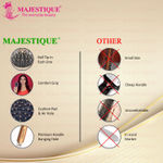 Buy Majestique Oval Detangler Hair Brush | Anti-Static Nylon Bristles | Paddle Brush for All Hair Types - 1Pc/Golden - Purplle