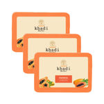 Buy Vagad's Khadi Herbal Gramodaya Papaya Soap 125 gm | Reduce irregular pigmentation | | Free from Parabens | Silicon Free (Pack of 3) - Purplle