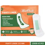 Buy MildCares Panty Liners For Women Daily Use With 155mm Wide (Pack of 45 Liners)| Curvy Design For Extra Comfort | Cottony-Soft Surface | Keeps You Dry & Fresh All Day Long - Purplle
