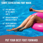 Buy Sanfe Exfoliating Foot Mask | Nourish dry, cracked skin | Softens, Exfoliates, Hydrates | Removes Dry Skin & Hard Calluses | 1 Pair, For men & women - Purplle