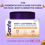 Buy Sanfe Instant Glow Body oil gel | Instant Glow & Multivitamin Enriched For Even Tone Skin | Lightweight Moisturizing Body Oil | 24 Hrs Long-Lasting Radiance - 200ml - Purplle
