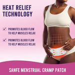 Buy Sanfe Menstrual Cramp Patch | Upto 8 hr pain relief | Instant, 100% natural actives | Cool Patches, No side effects | 3 Pairs, For men & women - Purplle