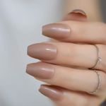Buy Sanfe Instant Stick On Nails - Classic Coffee | 24 Reusable Artificial Fake Nail Set/Extensions | Quick, Lightweight, Salon Look, Lasts upto 3 weeks | For Festivals & Special Occasions - Purplle
