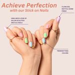 Buy Sanfe Instant Stick On Nails - Violet Chrome | 24 Reusable Artificial Fake Nail Set/Extensions | Quick, Lightweight, Salon Look, Lasts upto 3 weeks | For Festivals & Special Occasions - Purplle