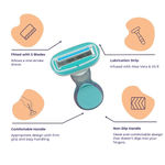 Buy Sanfe Mini Body Razor for Women's Hair Removal | 5-Blade Precision | Smooth & Hassle-Free Shaving Without Cuts | Vita E & Aloe Extract - 100 gm - Purplle