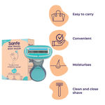 Buy Sanfe Mini Body Razor for Women's Hair Removal | 5-Blade Precision | Smooth & Hassle-Free Shaving Without Cuts | Vita E & Aloe Extract - 100 gm - Purplle