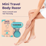 Buy Sanfe Mini Body Razor for Women's Hair Removal | 5-Blade Precision | Smooth & Hassle-Free Shaving Without Cuts | Vita E & Aloe Extract - 100 gm - Purplle