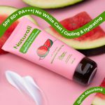 Buy Naturali Daily Defence Sunscreen | SPF 60+ PA+++ UVA/UVB Protection | No White Cast | Cooling & Hydrating | Blends Easily | Non-sticky | Non-greasy | Watermelon & Green Tea Sunscreen | 100 ml - Purplle