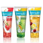 Buy EverYuth Radiant Skin Combo (Tulsi Turmeric Face Wash 150g + Lemon & Cherry Face Wash 150g + Fruit Face Wash 150g) - Purplle