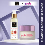 Buy Good Vibes x Purplle Cleanse & Moisturise Combo | Ubtan De-Tan Face Wash 120ml | Purplle Fresh Dew Moisturiser with Squalane & Hyaluronic Acid 45gm - Combo of 2 - Purplle