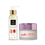 Buy Good Vibes x Purplle Cleanse & Moisturise Combo | Ubtan De-Tan Face Wash 120ml | Purplle Fresh Dew Moisturiser with Squalane & Hyaluronic Acid 45gm - Combo of 2 - Purplle
