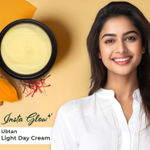 Buy Good Vibes Moisturize + Protect Combo of 2 | Ubtan De-tan Glow Light Day Cream 50g | Aloe Vera Hyderating Sunscreen Serum SPF50 45ml - Combo of 2 - Purplle