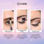 Buy MARS Eye Enchanted Brush Set of 3 | Eyebrow Brush with Spoolie | Small Blending & Flat Brush | Eyeliner & Flat Crease Brush | Soft Bristles | Compact & Travel Friendly - Purplle