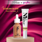 Buy NY Bae Korean Glow Skin Combo | Highlighter | Foundation | Skin Tint | Moisturizer | Glowy Finish | Deep Skin | Everyday Makeup Kit ,12 gm - Purplle