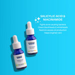 Buy DERMDOC Combo Kit for Clear Skin | 2% Salicylic Acid Face Serum (15 ml) | 10% Niacinamide Face Serum (15ml) | oily skin | blackheads , whiteheads | acne prone skin - Purplle