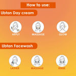 Buy Good Vibes Morning Essential Kit 2 - Ubtan De Tan Glow Face Wash (120 ml) + Vitamin C & B3 Skin Glow Face Serum (10 ml) + Ubtan De-tan Glow Light Day Cream (50 gm) - Purplle
