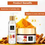 Buy Good Vibes Morning Essential Kit 2 - Ubtan De Tan Glow Face Wash (120 ml) + Vitamin C & B3 Skin Glow Face Serum (10 ml) + Ubtan De-tan Glow Light Day Cream (50 gm) - Purplle