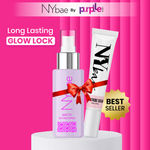 Buy NY Bae Long Lasting Glow Lock | Pink Strobe Cream (12 gm) | Matte Setting Spray (60 ml) | Glowing Korean Skin | Green Tea Infused | NY Bae Makeup Kit | Glow Combo - Purplle