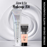 Buy FACES CANADA Celeb Glow Kit 2 | Silver Strobe Cream (30 gm) + Hydra Matte Foundation (Mini) - Rose Ivory (15 gm) | Combo Kit of 2 - Purplle