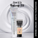Buy FACES CANADA Celeb Glow Kit 1 | Silver Strobe Cream (30 gm) + Hydra Matte Foundation (Mini) - Abolute Ivory (15 gm) | Combo Kit of 2 - Purplle