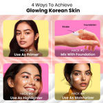 Buy NY Bae Korean Glow Duo - Medium Skin | Strobe Pink Topaz - Value Pack | Warm Cashew Foundation | Skin Tint | Glowy Korean Skin | Fair Skin Tone | Everyday Makeup Kit (60 gm) - Purplle