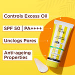 Buy Sunscoop Oil-Control Gel Sunscreen | SPF 50+, PA++++ | Mineral Oil & Petroleum Free | Controls Excess Oil | Unclogs Pores | Anti-ageing | Lightweight | 45 gm - Purplle