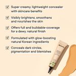Buy Quench Botanics Brightening Natural Cream Concealer With Rice Water & Aloe Vera | Conceals Dark Circles & Brightens Under Eyes (Deep - 10 ml) - Purplle