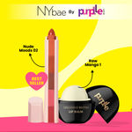 Buy NY Bae x Purplle Lipstick & Lip Balm combo | NY Bae 5 in 1 Lipstick Nude Moods 02 (6.5 gm) | Purplle Childhood Besties Lip Balm with SPF, Raw Mango 1 (12 gm) - Purplle