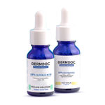 Buy DERMDOC Skin Brightening Combo | 10% Niacinamide Serum (15 ml) | 10% Glycolic Acid Peeling Solution (15 ml) - Purplle