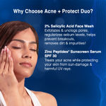 Buy DERMDOC Acne Wash & Protect Combo | 2% Salicylic Acid Face Wash (120 ml) | Zinc Peptides* Sunscreen Serum SPF 30 (30 ml) - Purplle