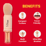 Buy NY Bae Compact & Brush Set Combo | Runway Radiance Compact Powder - Pale Ivory 01 (9 gm) | On The Move Brush Kit - Set of 4 - Purplle