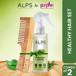 Buy Alps Goodness Healthy Hair Set with Rosemary Water Spray (200 ml) & Neem Wood Comb | 100% Natural Neem Comb | Hair Growth Expert | Bestselling Hair Spray Pack of 2 - Purplle