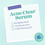 Buy Blue Heaven Acne Clear Face Serum for Women with 5% Azelaic Acid +1% Salicylic Acid + 0.5% Nutmeg oil | Removes Black and White Heads | Acne Treatment & Pore Minimizing Face Serum for acne and dark spots 20 ml - Purplle