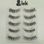 Buy B.O.B.I ZC EYELASH Long Natural Fluffy Wispy Volume Eyelashes | 12 mm Soft Comfortable Non-irritating|Lightweight Synthetic Hair Reusable Lashes For Women - 5 Pair - Purplle