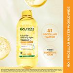 Buy Garnier Vitamin C Micellar Cleansing Water, Gentle Cleanser For Bright Skin, Remove 100% Dirt, 400 ml - Purplle